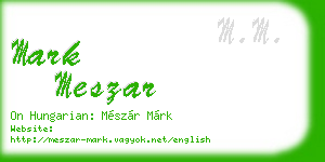 mark meszar business card